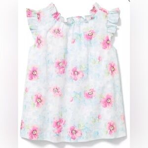 236. JANIE and JACK Pink‎ Floral Spring Summer top Size 3-6 Months